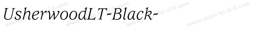 UsherwoodLT-Black字体转换