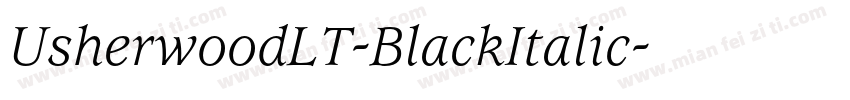 UsherwoodLT-BlackItalic字体转换