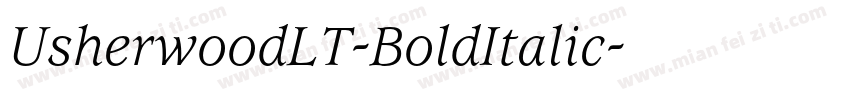 UsherwoodLT-BoldItalic字体转换