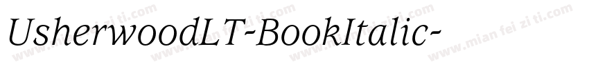 UsherwoodLT-BookItalic字体转换