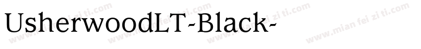 UsherwoodLT-Black字体转换