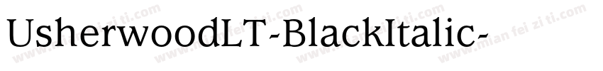 UsherwoodLT-BlackItalic字体转换