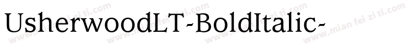 UsherwoodLT-BoldItalic字体转换