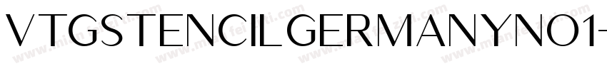 VtgStencilGermanyNo1字体转换