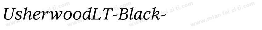 UsherwoodLT-Black字体转换