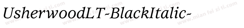 UsherwoodLT-BlackItalic字体转换