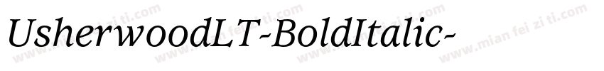 UsherwoodLT-BoldItalic字体转换