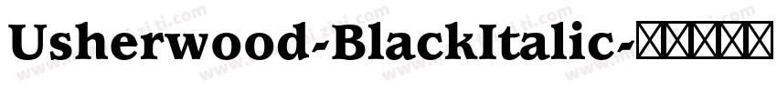 Usherwood-BlackItalic字体转换
