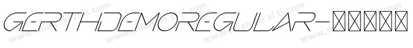 GerthDemoRegular字体转换
