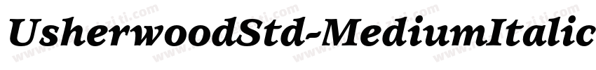 UsherwoodStd-MediumItalic字体转换