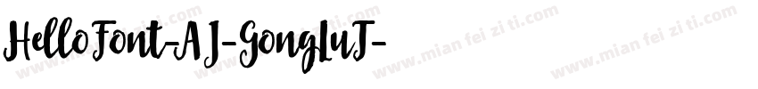 HelloFont-AJ-GongLuT字体转换