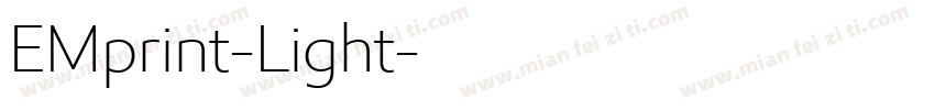 EMprint-Light字体转换