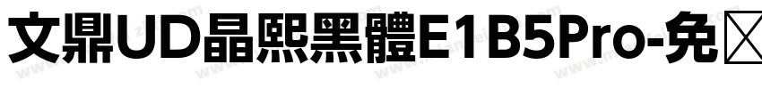 文鼎UD晶熙黑體E1B5Pro字体转换