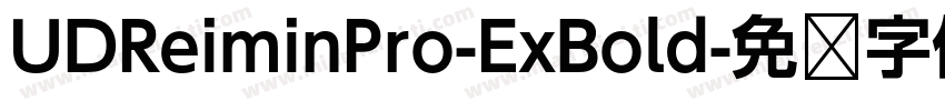 UDReiminPro-ExBold字体转换