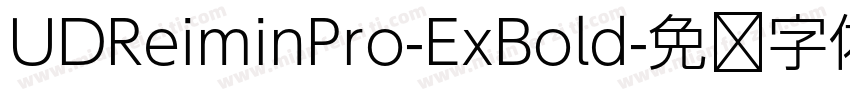 UDReiminPro-ExBold字体转换