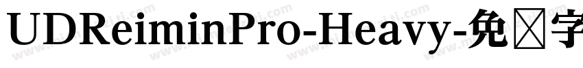 UDReiminPro-Heavy字体转换
