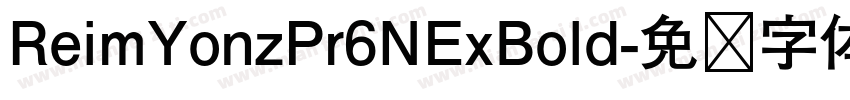 ReimYonzPr6NExBold字体转换