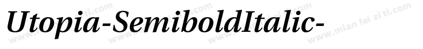 Utopia-SemiboldItalic字体转换