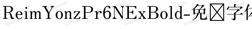 ReimYonzPr6NExBold字体转换