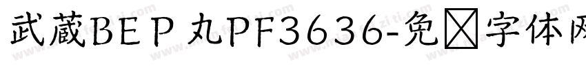 武蔵BEＰ丸PF3636字体转换