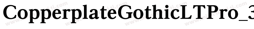 CopperplateGothicLTPro_30A字体转换
