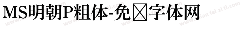 MS明朝P粗体字体转换