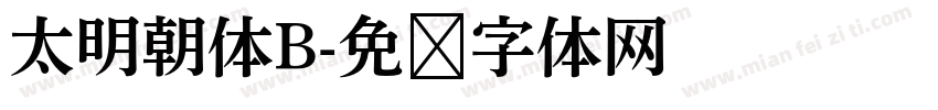 太明朝体B字体转换