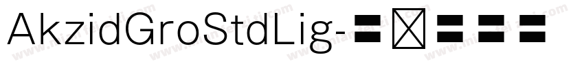 AkzidGroStdLig字体转换