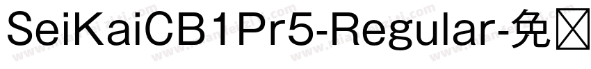 SeiKaiCB1Pr5-Regular字体转换