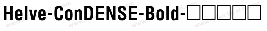 Helve-ConDENSE-Bold字体转换