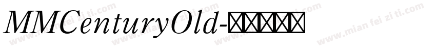 MMCenturyOld字体转换