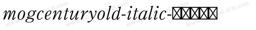 mogcenturyold-italic字体转换