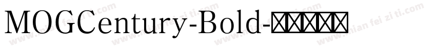 MOGCentury-Bold字体转换