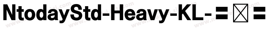 NtodayStd-Heavy-KL字体转换
