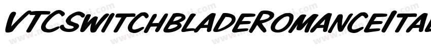 VTCSwitchbladeRomanceItalic字体转换