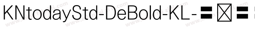 KNtodayStd-DeBold-KL字体转换