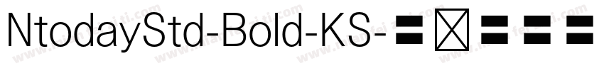NtodayStd-Bold-KS字体转换