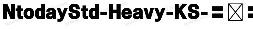 NtodayStd-Heavy-KS字体转换