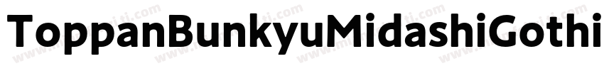 ToppanBunkyuMidashiGothicStdN字体转换