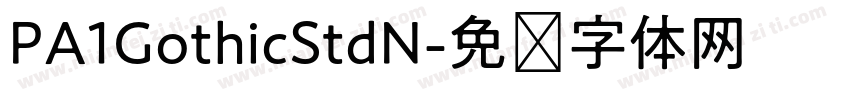 PA1GothicStdN字体转换
