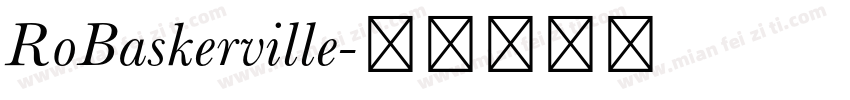 RoBaskerville字体转换