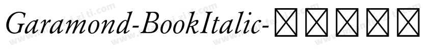 Garamond-BookItalic字体转换