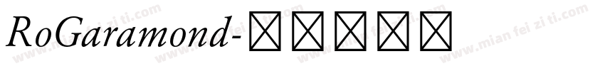 RoGaramond字体转换
