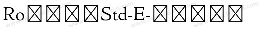 RoシリウスStd-E字体转换