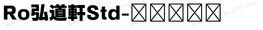 Ro弘道軒Std字体转换