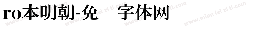 ro本明朝字体转换