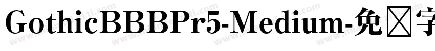 GothicBBBPr5-Medium字体转换