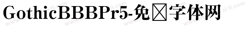 GothicBBBPr5字体转换