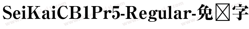 SeiKaiCB1Pr5-Regular字体转换