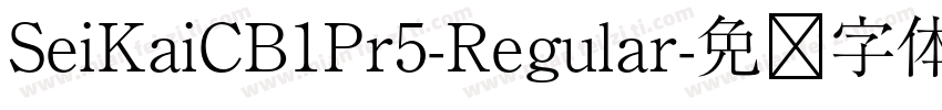 SeiKaiCB1Pr5-Regular字体转换